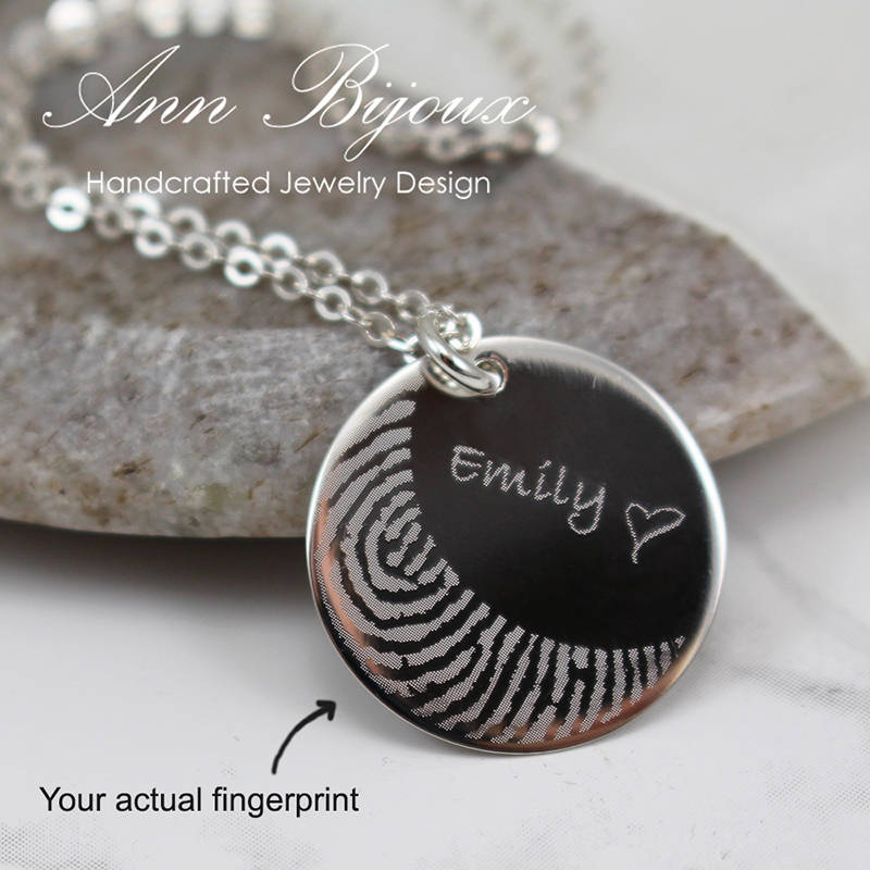 Baby thumbprint best sale necklace