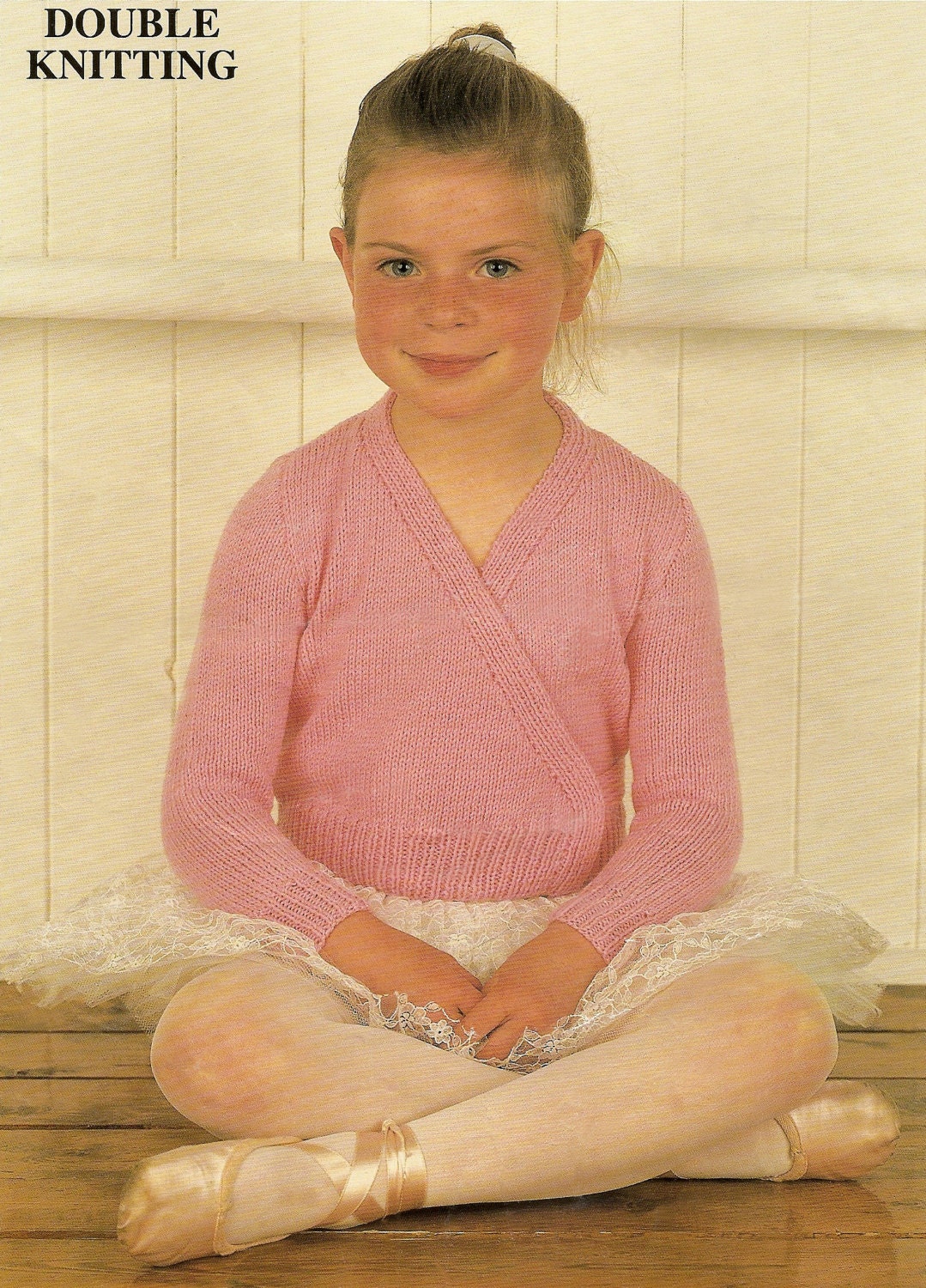 PDF Knitting Pattern, Ballet Cardigan, Wrap Over Top, DK, Double