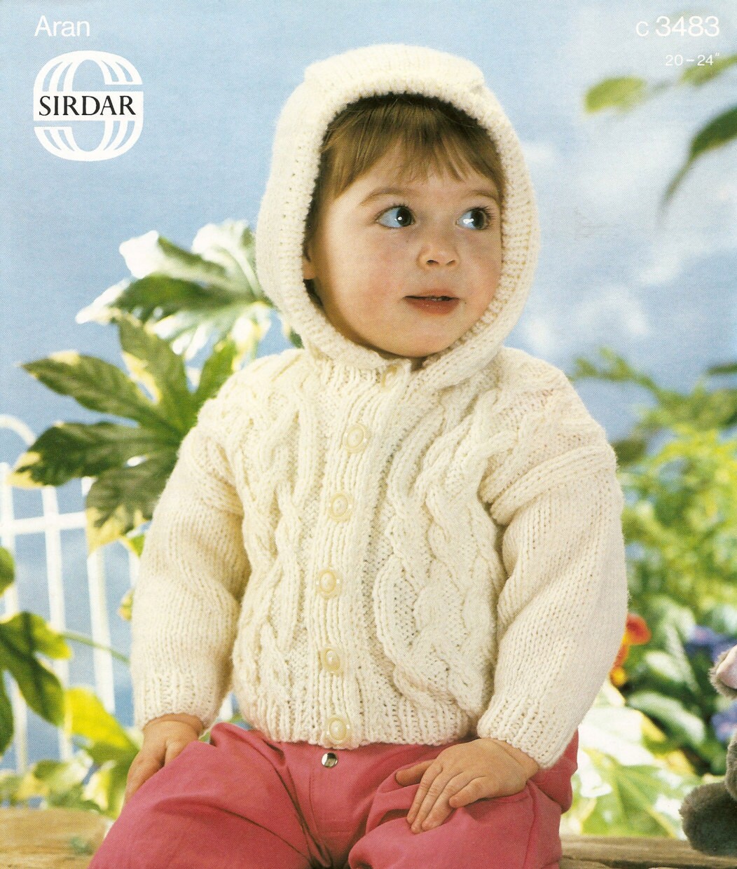 Knitting Pattern Baby Jacket With Hood ARAN 5161 Cm PDF Etsy