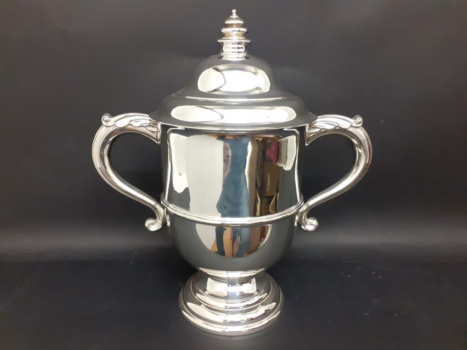 Image of A Large & Impressive Silver Cup Cover