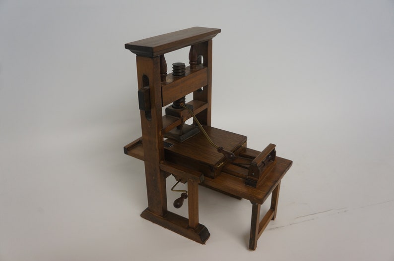 Model 15th Century Gutenberg Press Etsy