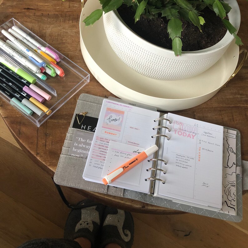 Personal wide planner inserts daily planner printable etsy