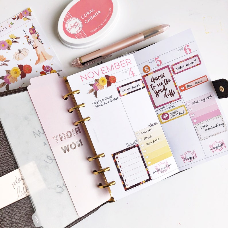 Personal planner inserts WO1P undated foldout weekly Etsy