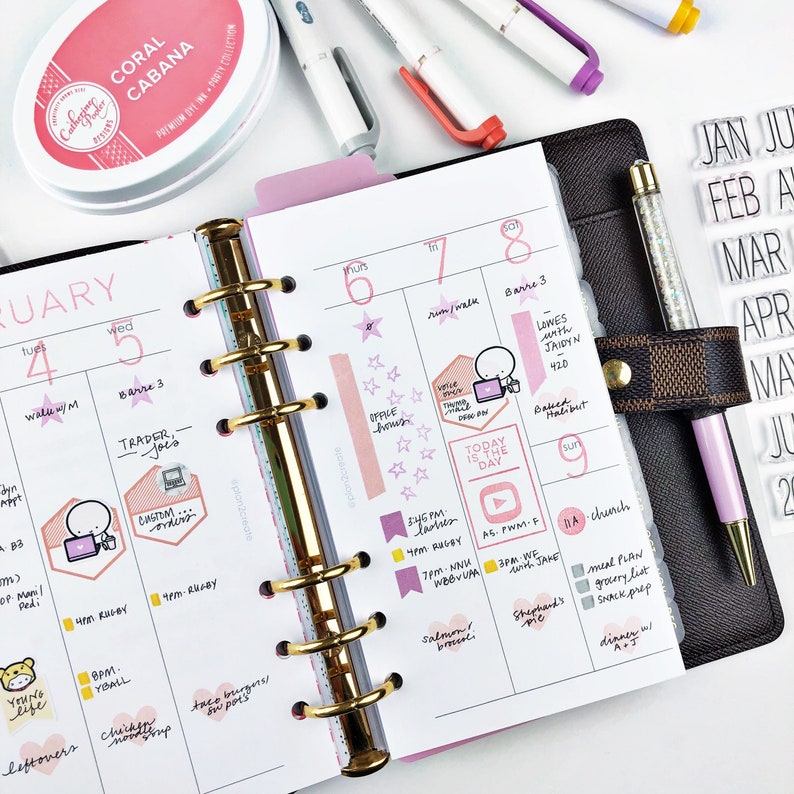 Personal planner inserts wo2p undated weekly planner etsy