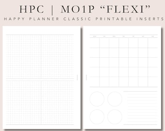 Happy Planner Classic Inserts: MO1P flexi  (Digital Download)