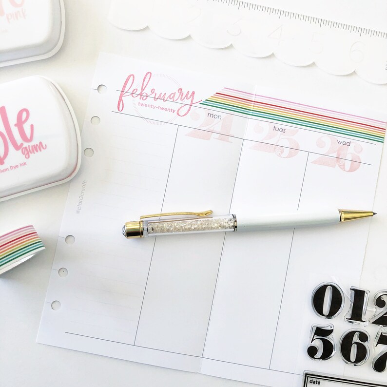 Personal planner inserts WO1P undated foldout weekly Etsy