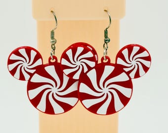 Mickey Peppermint Swirl Earrings