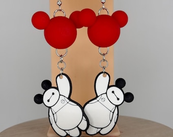 Baymax Mickey Balloon Dangle Earrings
