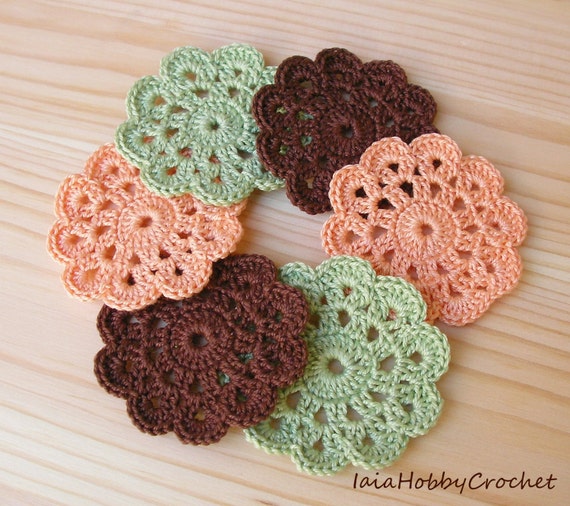 Regali Di Natale Fatti A Mano All Uncinetto.6 X Uncinetto Mini Centrini Fatti A Mano All Uncinetto Etsy