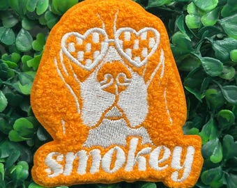 Smokey Dog - Mascot - Knoxville - Tennessee - Gameday - Vols Volunteers - Football Basketball - Tailgate - Rocky Top - Dolly - Iron On Patch
