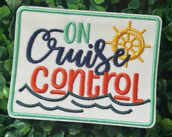 En control de crucero - Agua - Verano - Barco - Crucero - Parche bordado para planchar