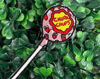 Chupa Chups - Lizak - Truskawka - Haft - Naszywka do prasowania