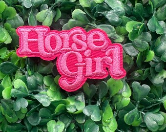 Horse Girl - Pink - Western - Horse - Barrel Roping - Iron On Patch