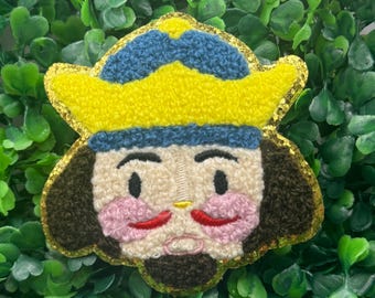 Nutcracker Head - Chenille Patch - Christmas Iron-On - Holiday Patch