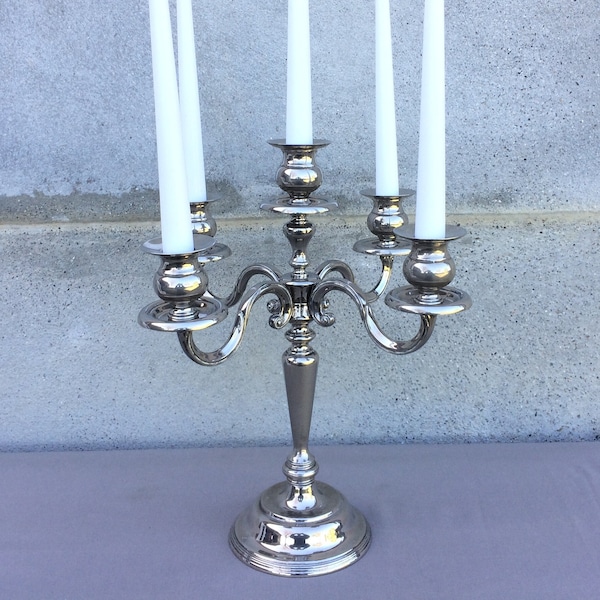 Vintage Silver Candelabra, Romantic Table Centerpiece, Found And Flogged
