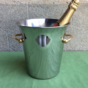 Silver Champagne Ice Bucket, French Vintage Barware