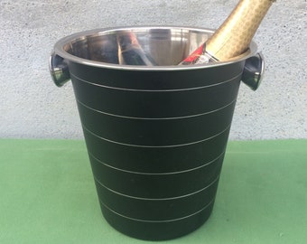 Stainless Steel Champagne Bucket, French Vintage Barware, Found And Flogged