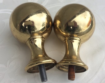 Brass bed finials | Etsy Solid Brass finial knob lamp topper