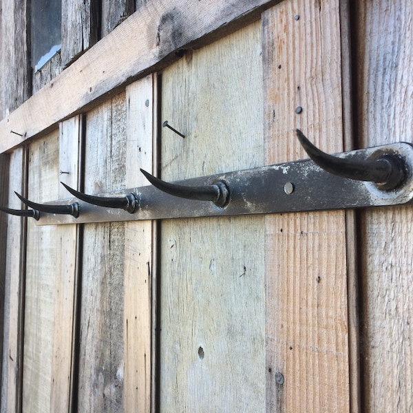 Butcher Hook Rack, French Antique Wall Hanging Kitchen Rack, Found And Flogged