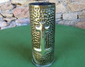Cross of Lorraine Trench Art Artillery Shell, Militaria Field Artillery, WW1 Shell Casings, Military Retirement Gift, Found And Flogged