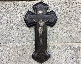 Antique Wooden Wall Cross, Found And Flogged