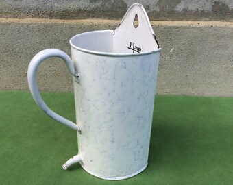 Support pour ustensiles de cuisine, boîte de rangement émaillée sur pied ou murale