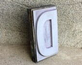 Large Letter D Stamp Letterpress French Vintage Typeset Printing Block Letters, Found And Flogged