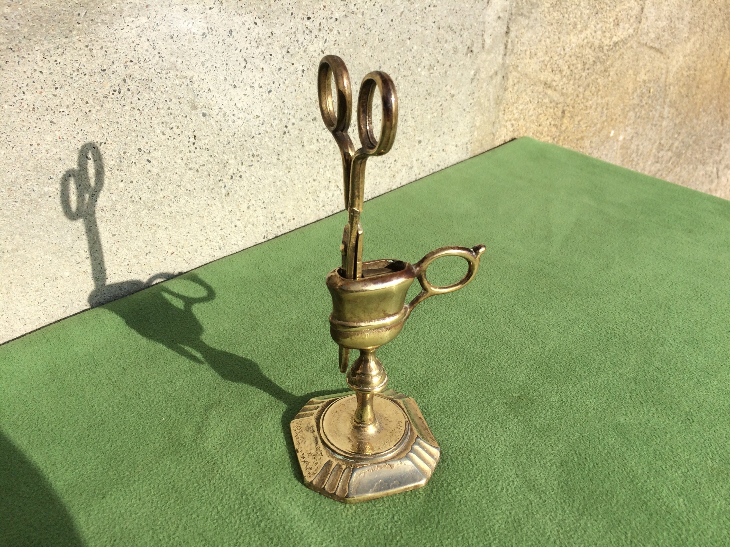 Snuffer de Bougie en Laiton avec Support, Français Antique Pour Bougie, Décor Salle Laiton, Trouvé e