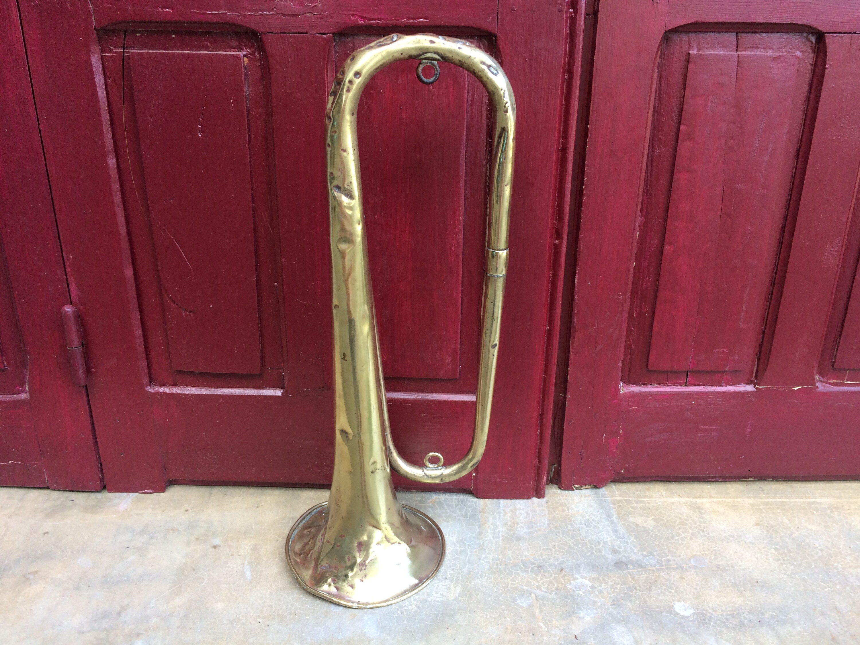 French Antique Bugle Horn Instrument Hunting Horn WW1 Brass Etsy