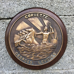 Navy Ornament Wall Decor, French Vintage Commemorative Wall Plaque for Anti Submarine Frigate