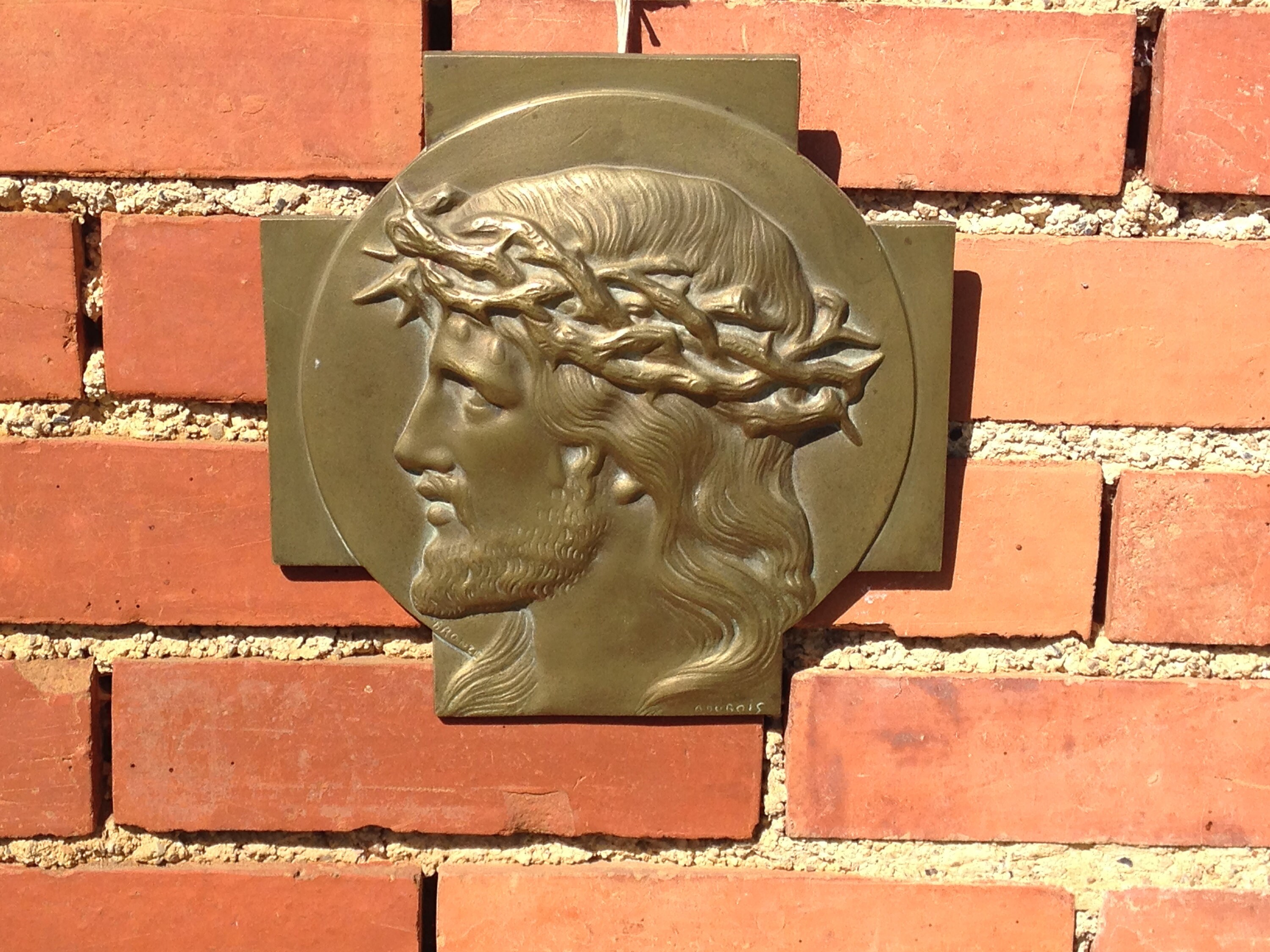 Français Jésus-Christ Vintage avec L'art de La Couronne d'épines, Décoration Religieuse Chrétienne,