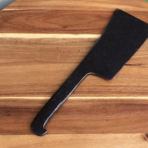 Forged Iron Meat Cleaver, French Antique Kitchen Decor
