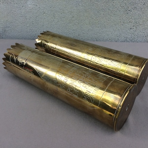 Pair of Trench Art Vases, WW1 Militaria From The Champagne Region Of France