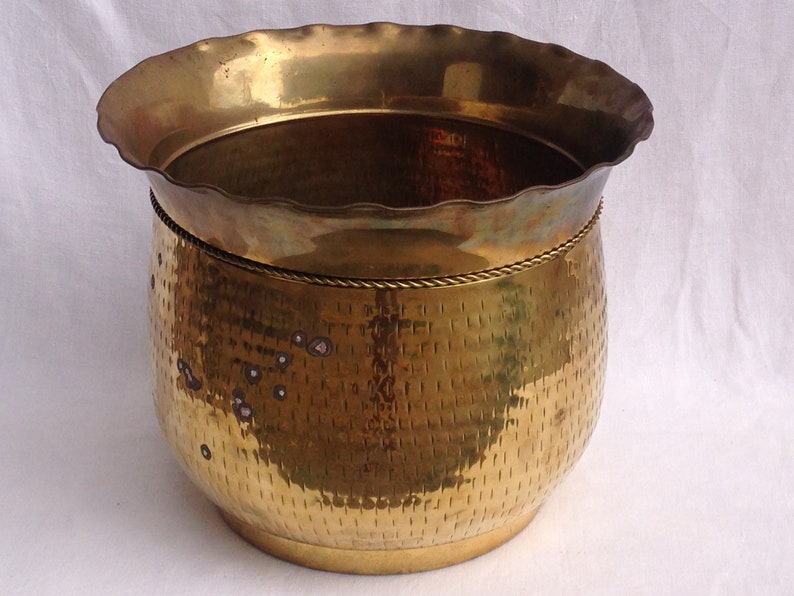 Gift For Mom Cache Planter Jardiniere Planter Large French Vintage Brass Indoor Planter or Jardiniere Bulb Planter