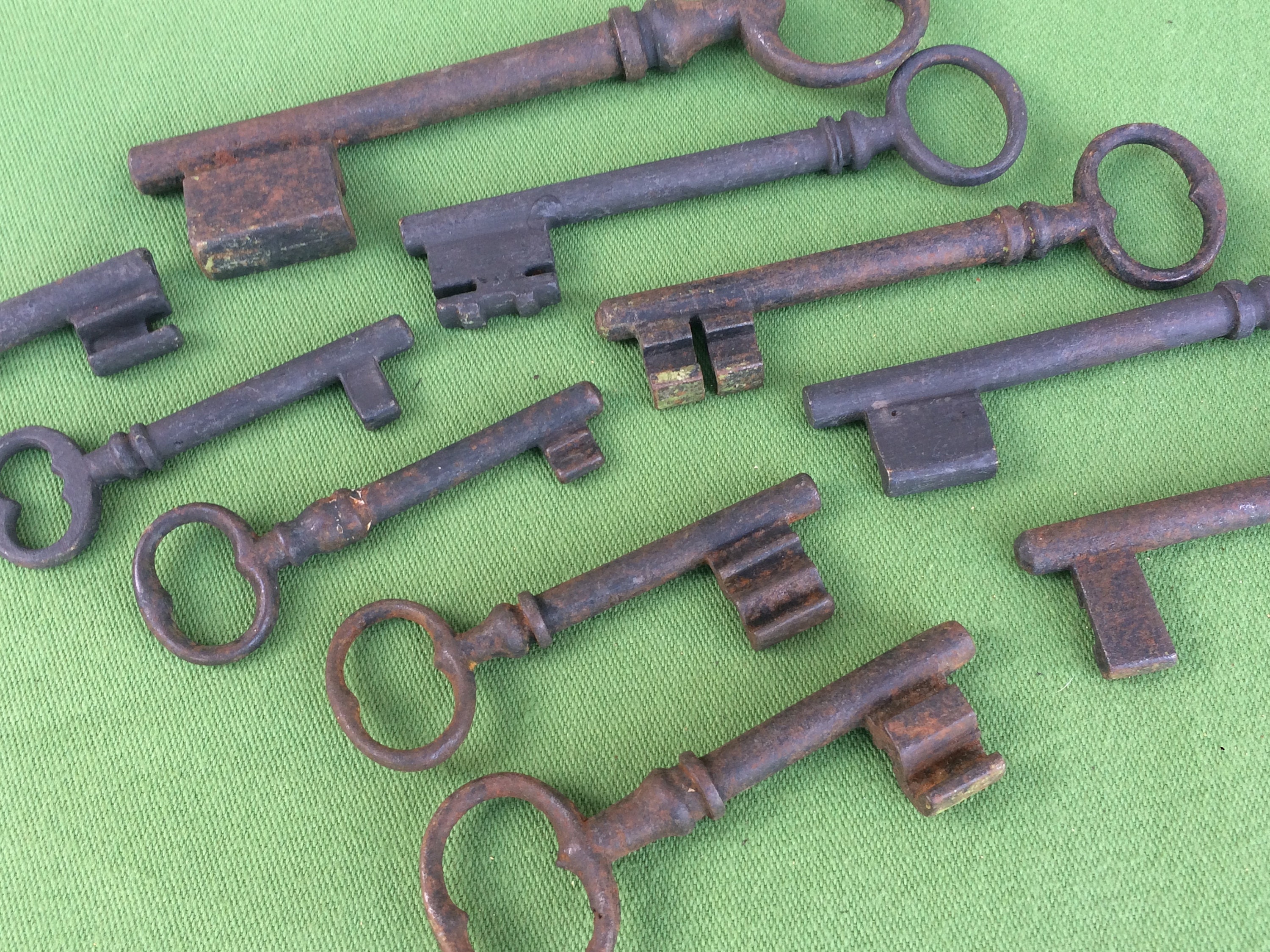 Clés Anciennes ou Lot de Clés, Français Clés Collection Ornementales en Fer Pour Le Mur, La Cheminée