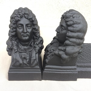 Antique Andirons, Louis XIV Cast Iron Firedogs