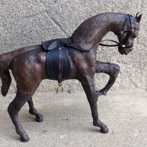 Leather Horse Statue Etsy