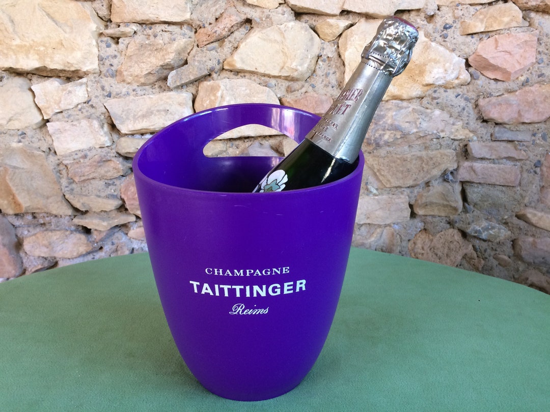Taittinger Champagne Ice Bucket, French Vintage Wine Cooler, Found and Flogged Etsy