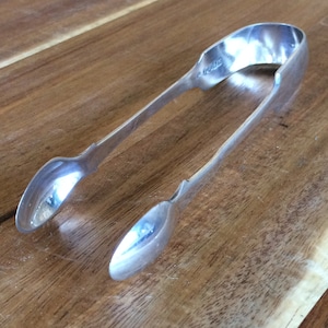 Silver Sugar Tongs, Hallmarked Antique English Silver