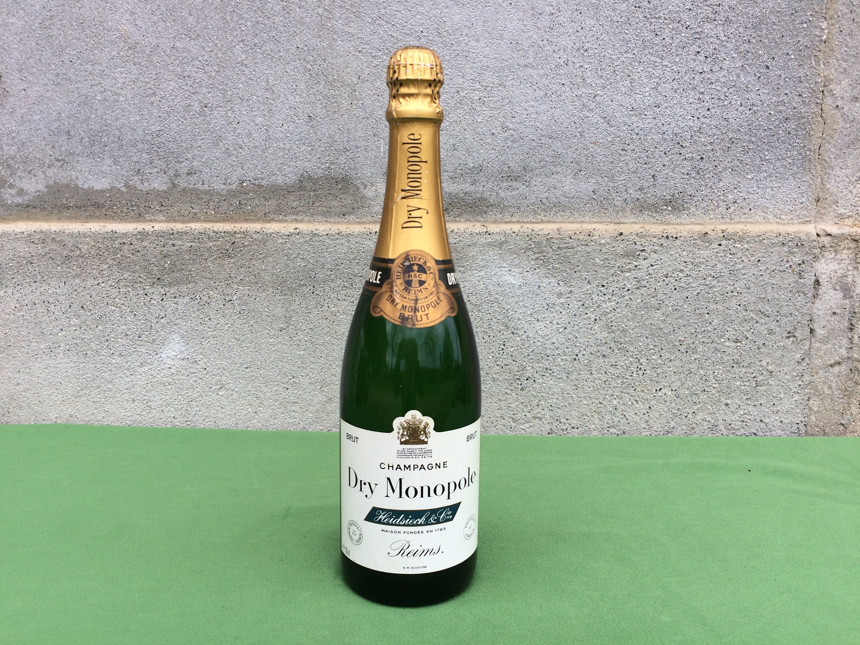 Bouteille de Champagne, Français Vintage Bar Display Bottle Dummy, Dry Monopole 75 Cl Standard Decor