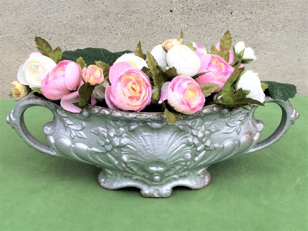 Antique Cast Iron Planter Indoor or Outdoor Bulb Pot Found Etsy