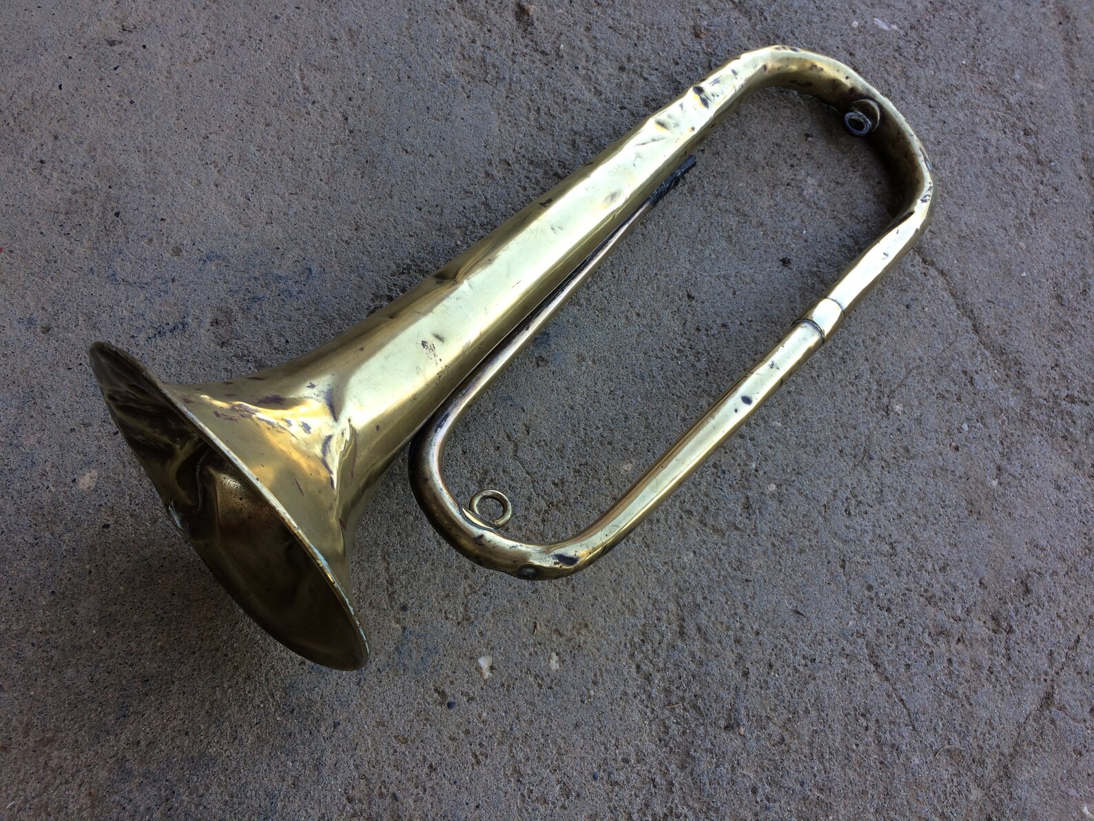 French Antique Bugle Horn Instrument Hunting Horn WW1 Brass Etsy