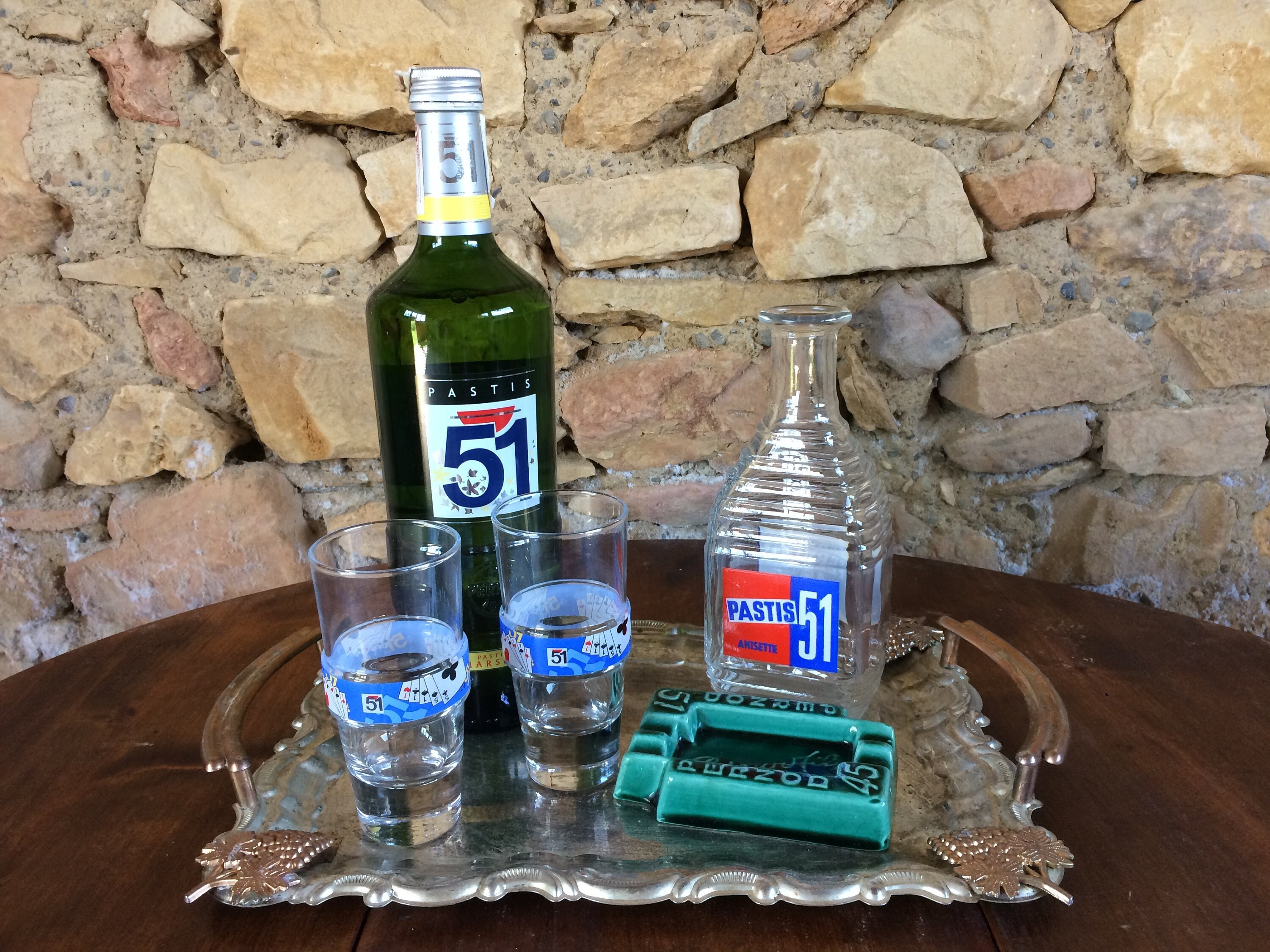Pastis 51 Pitcher and Glasses With Pernod Ashtray, French Bar Decor, Found  and Flogged -  Israel