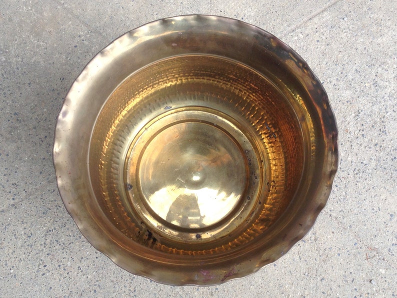Gift For Mom Cache Planter Jardiniere Planter Large French Vintage Brass Indoor Planter or Jardiniere Bulb Planter