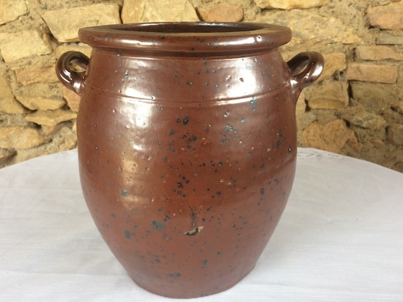 Groer brauner bertopf, franzsischer antiker Pflanztopf fr drinnen oder  drauen - Etsy sterreich