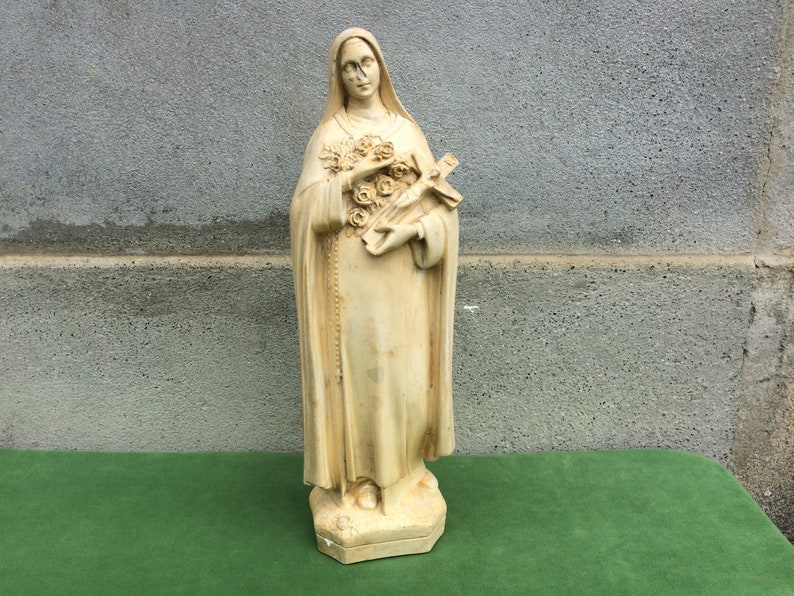 Saint Theresa Statue French Antique Plaster Catholic Statue or Etsy