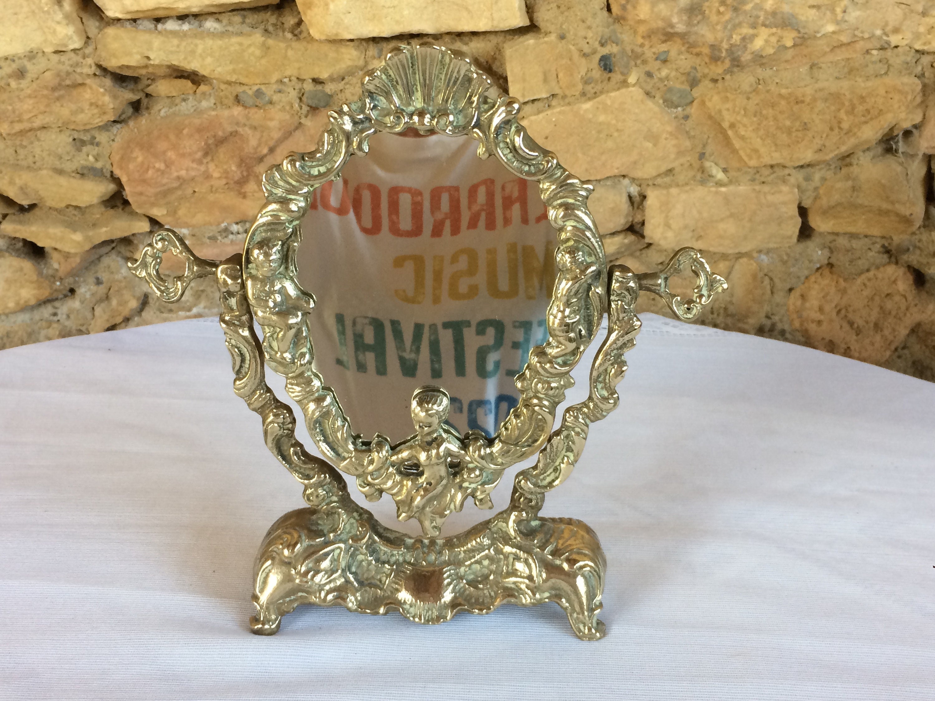 miroir de vanité art déco, décor commode antique français, trouvé et fouetté