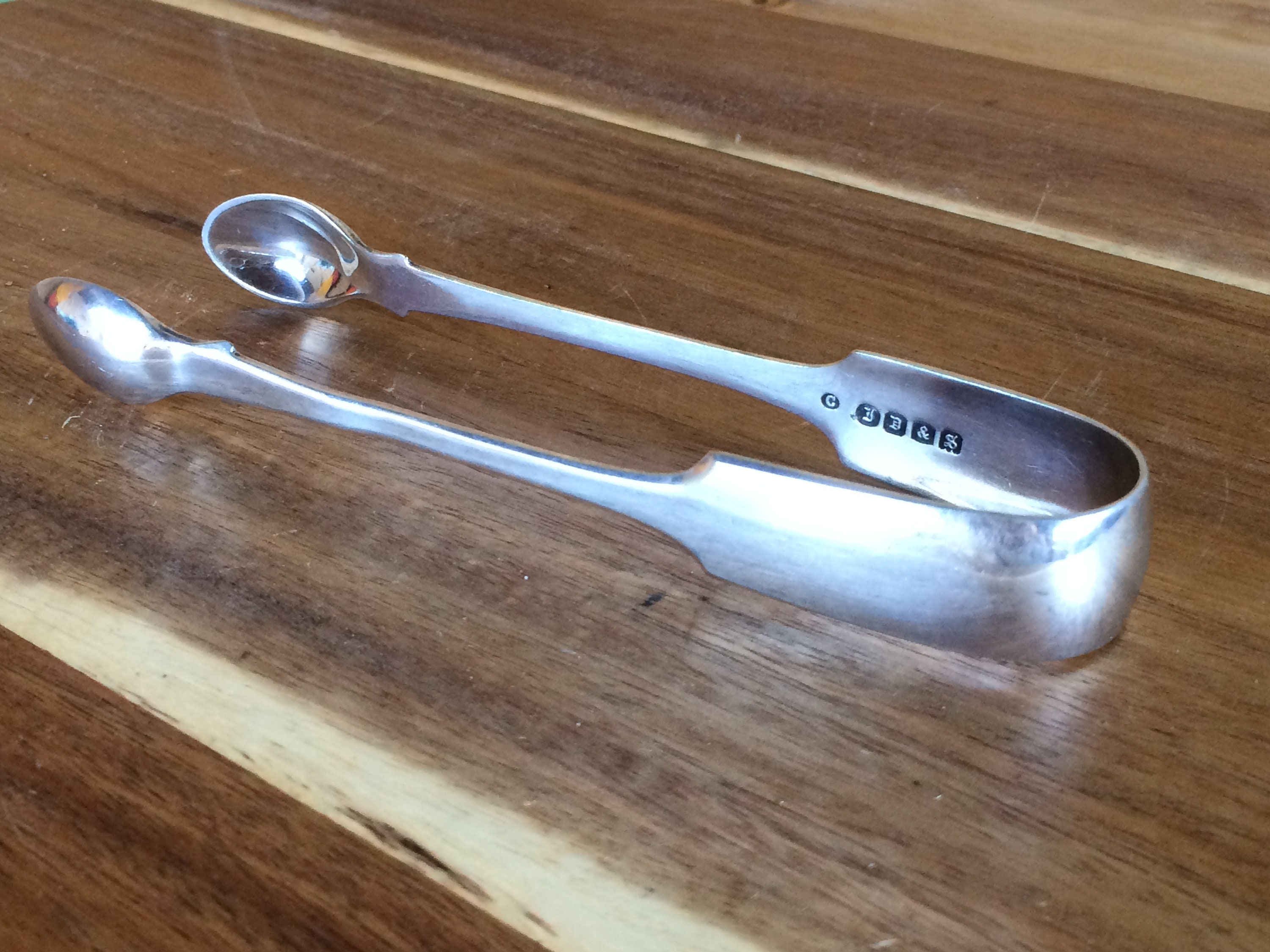 シルバーのシュガートング ビンテージ北欧雑貨/スウェーデン製/シルバー（純銀）/シュガー