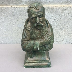 Antique Catholic Plaster Bust, Franciscan Father Marie-Antoine de Lavaur