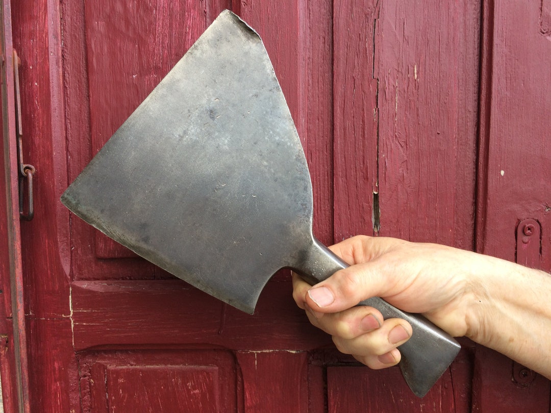 Antique Meat Cleaver, French Kitchen Decor, Found and Flogged Etsy